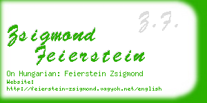 zsigmond feierstein business card